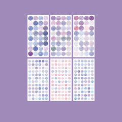 Time Series Label Dot Stickers Round Decorative Stickers 6pcs