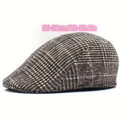 Outdoor Retro Casual Plaid Beret For Men