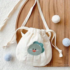Kids Embroidered Coin Purse Crossbody Wallet for Girls