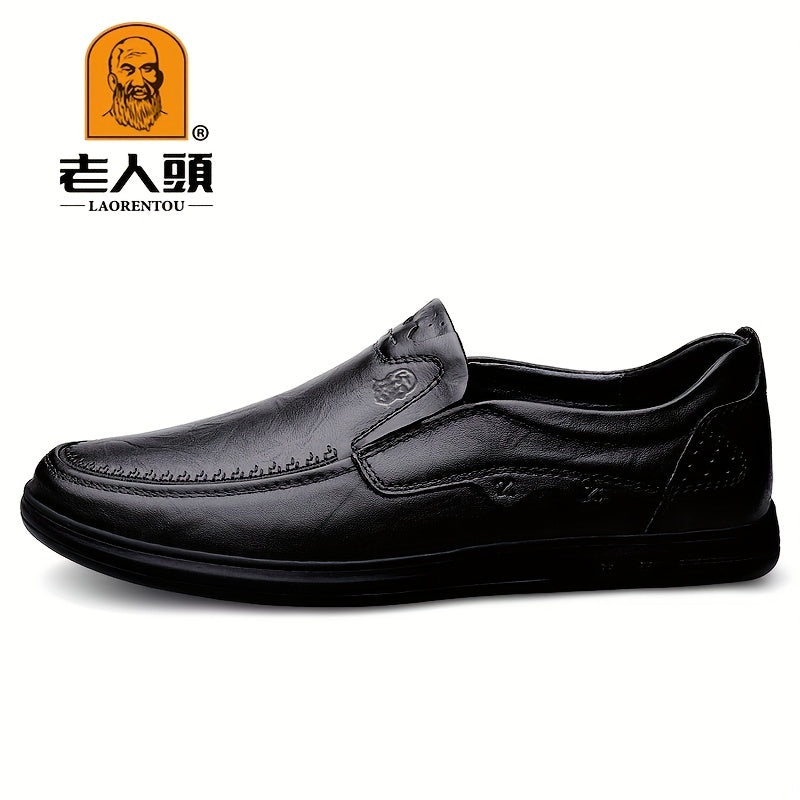 Men's Old Man Logo Loafer Shoes Non-slip Slip On