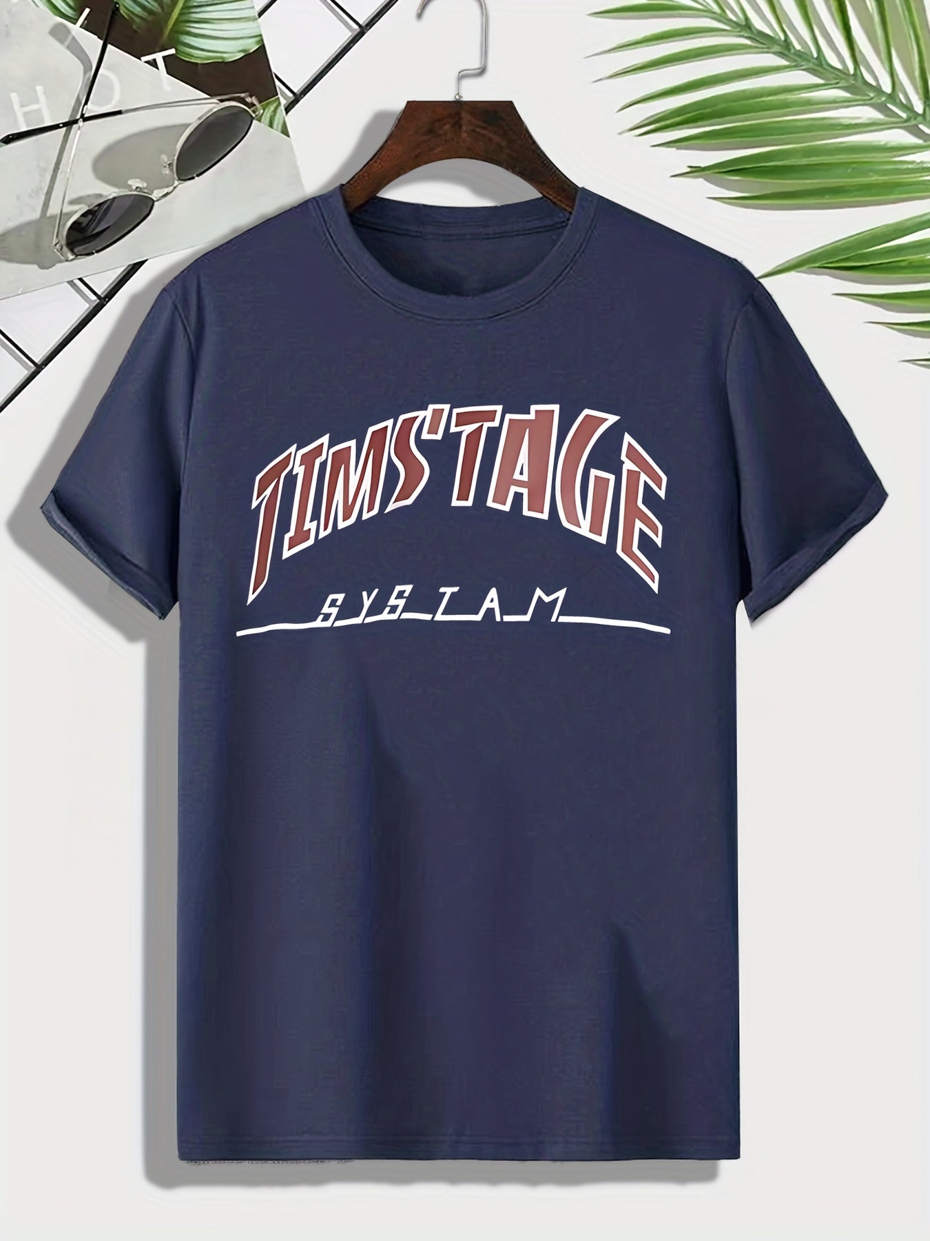 Men's Vintage Tim's T-shirt Casual Stretch Tee For Outdoor