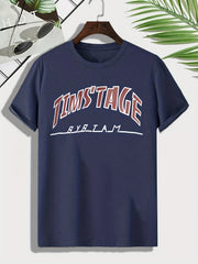 Men's Vintage Tim's T-shirt Casual Stretch Tee For Outdoor