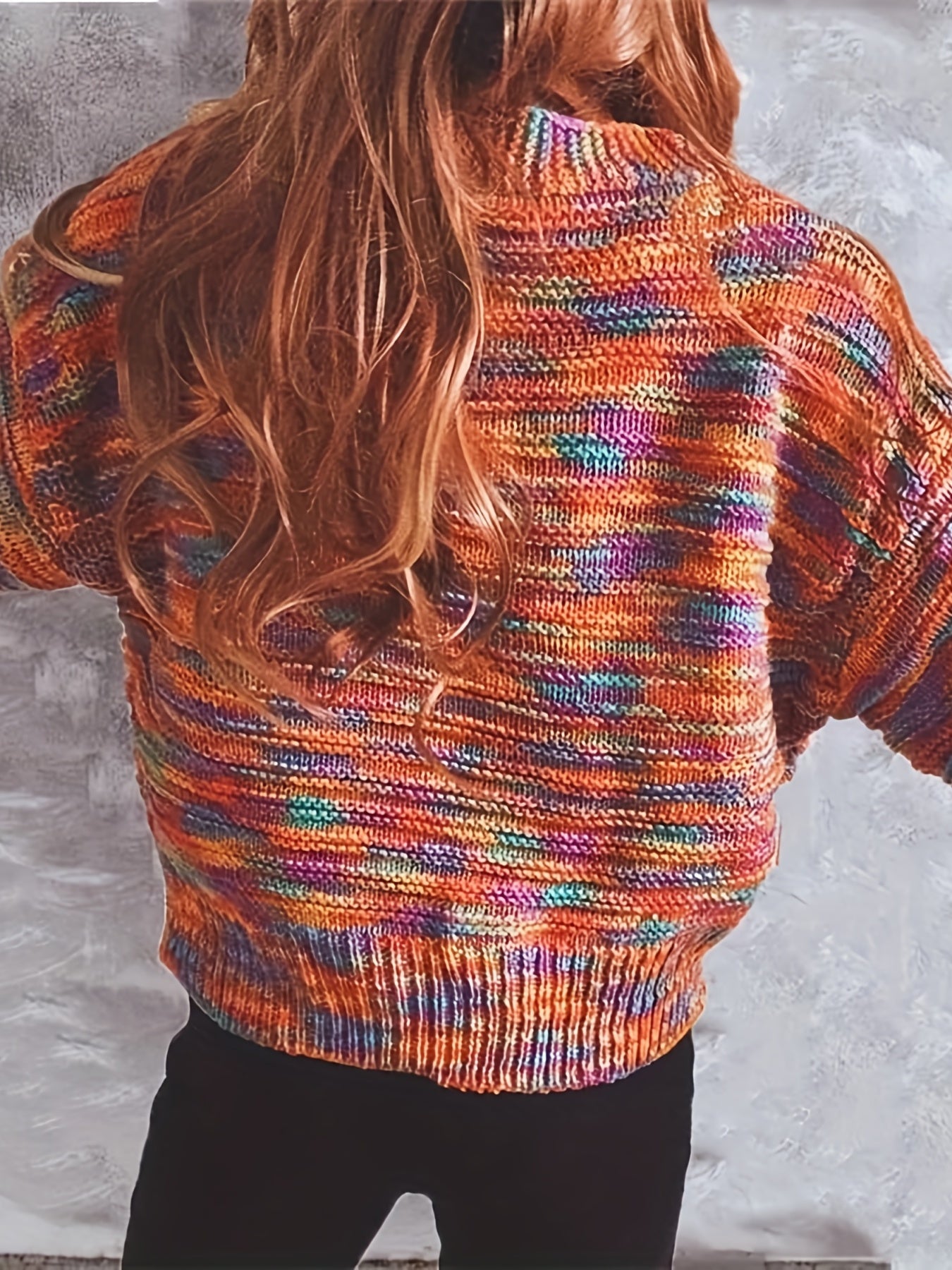Rainbow Button Cardigan Long Sleeve