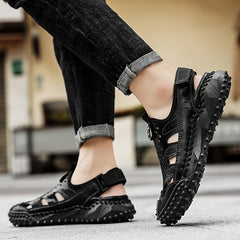 Men's Hollow Breathable Sandals Lightweight Non slip Comfortable Slippers