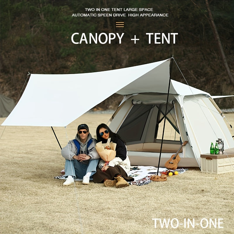 Durable 2 in 1 Canopy and Tent - Waterproof and Portable - Fits 3-8 Persons