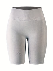 Women's Seamless Knit Yoga Shorts - Comfortable and Breathable Activewear