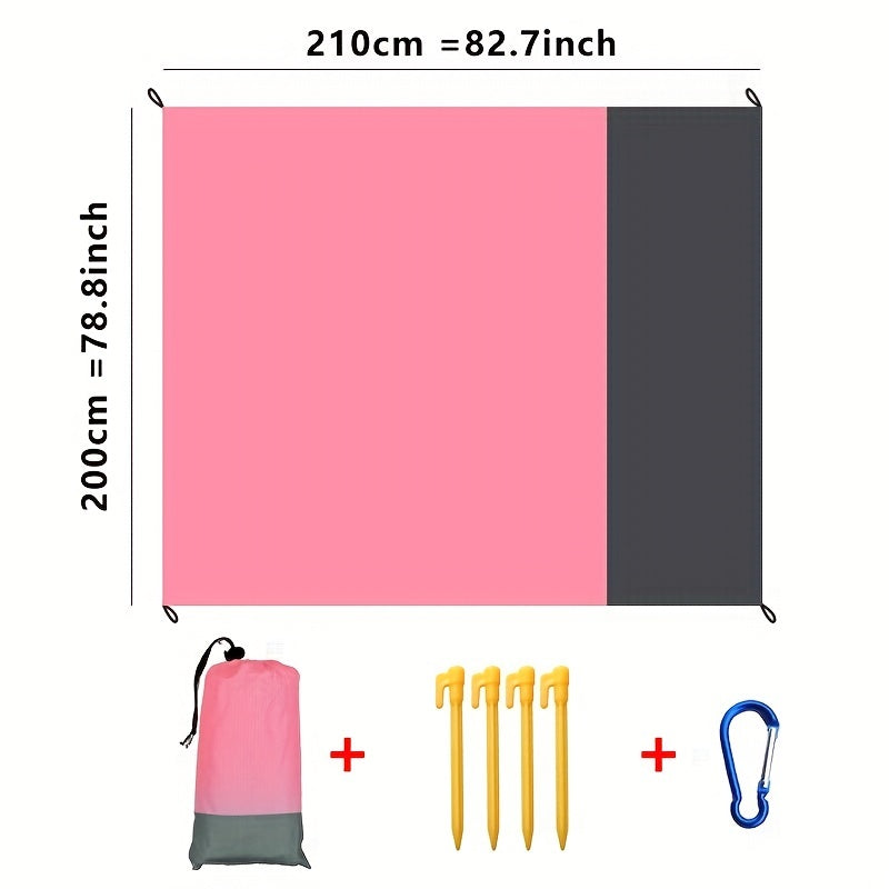Waterproof Pocket Beach Blanket Portable Mat 82.7in x 78.8in