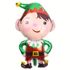 2pcs Christmas Aluminum Foil Balloons - Snowman Santa Claus Xmas Party Decor