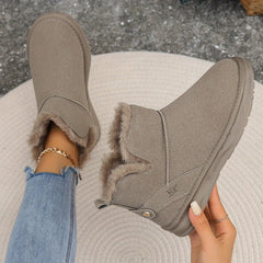 Women's Non slip Snow Boots Thickened Medium Tube Shoes