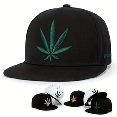 Men's Leaf Embroidery Baseball Cap Street Hip Hop Hat