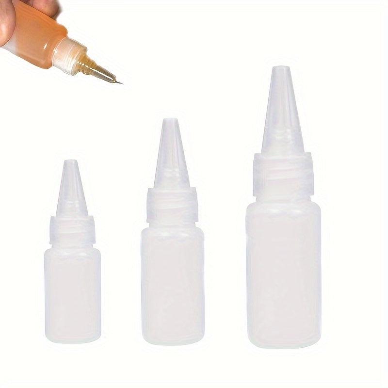 6pcs Empty Dropper Bottles 10ml 20ml 30ml Plastic Squeeze Bottle With Safety Cap
