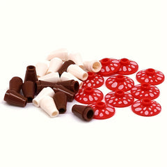 10pcs Small Granular Building Blocks with Mushrooms for DIY Projects