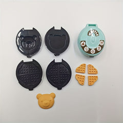 Yellow Dollhouse Waffle Maker Grid Pattern Miniature