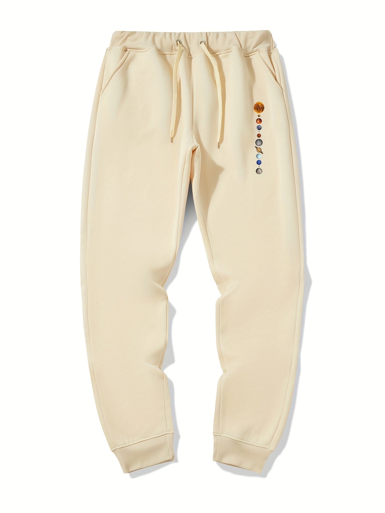 Planet Pattern Casual Stretch Joggers Men s Sweatpants For Spring