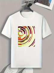 Abstract Painting Print Men's Graphic T-shirt for Summer