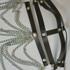 Gothic Chain Tassel Strappy Mask Halloween Cosplay Studded