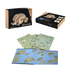 Self-Propelled Hedgehog 3D Wooden Puzzle Kit