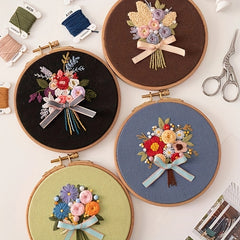 Embroidery Material Bag for Beginners DIY Flower Embroidery