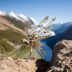 3D Steampunk Metal Dragonfly Puzzle DIY Assembly Table Decoration
