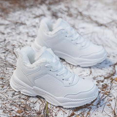Women's Plush Lined Chunky Snow Sneakers Keep Warm