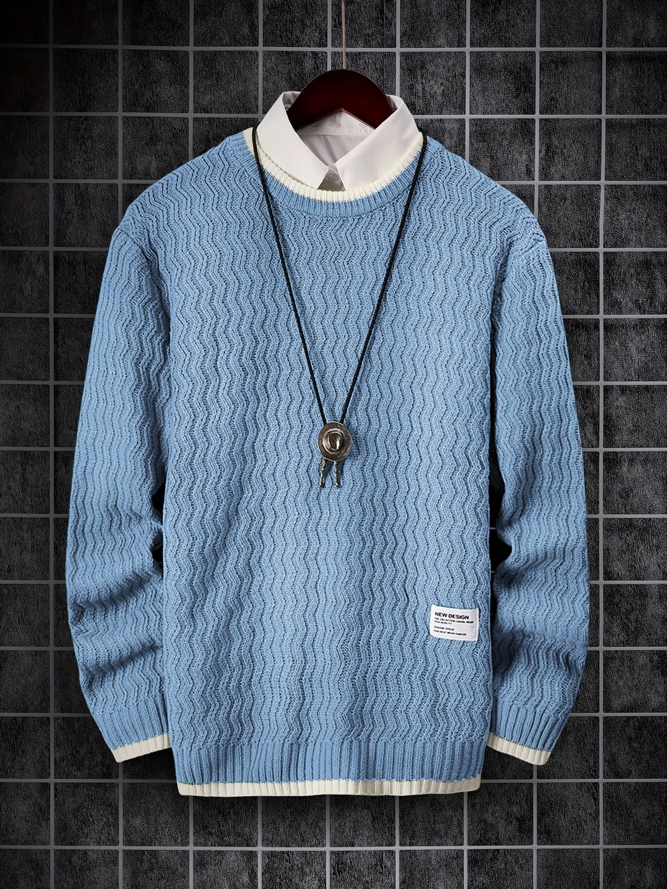 Men's Thermal Knit Pullover Sweater