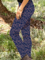 Printed High Rise Plus Size Leggings with Medium Stretch
