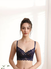 Floral Lace Push Up Bra Comfy & Breathable Intimates Bra