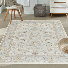 Bohemian Floral Area Rug Non-slip Soft Floor Mat Vintage Washable