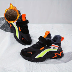 Warm Plus Fleece Low Top Sneakers For Boys
