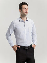 ESEA Men's Regular Long Sleeve Shirt Formal Dress With Pocket