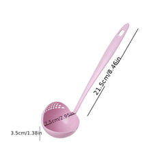 2 In 1 Leak Spoon Long Handle Plastic Soup Spoon