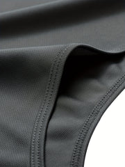 Men's Solid Tank Top Quick Dry Stretch Crew Neck Sleeveless Shirt