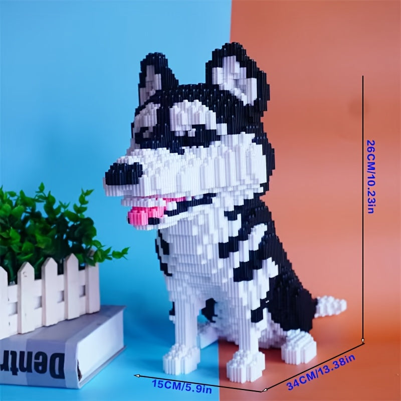 Husky 3D Puzzle Toy Building Blocks for Kids & Adults - Great Gift!