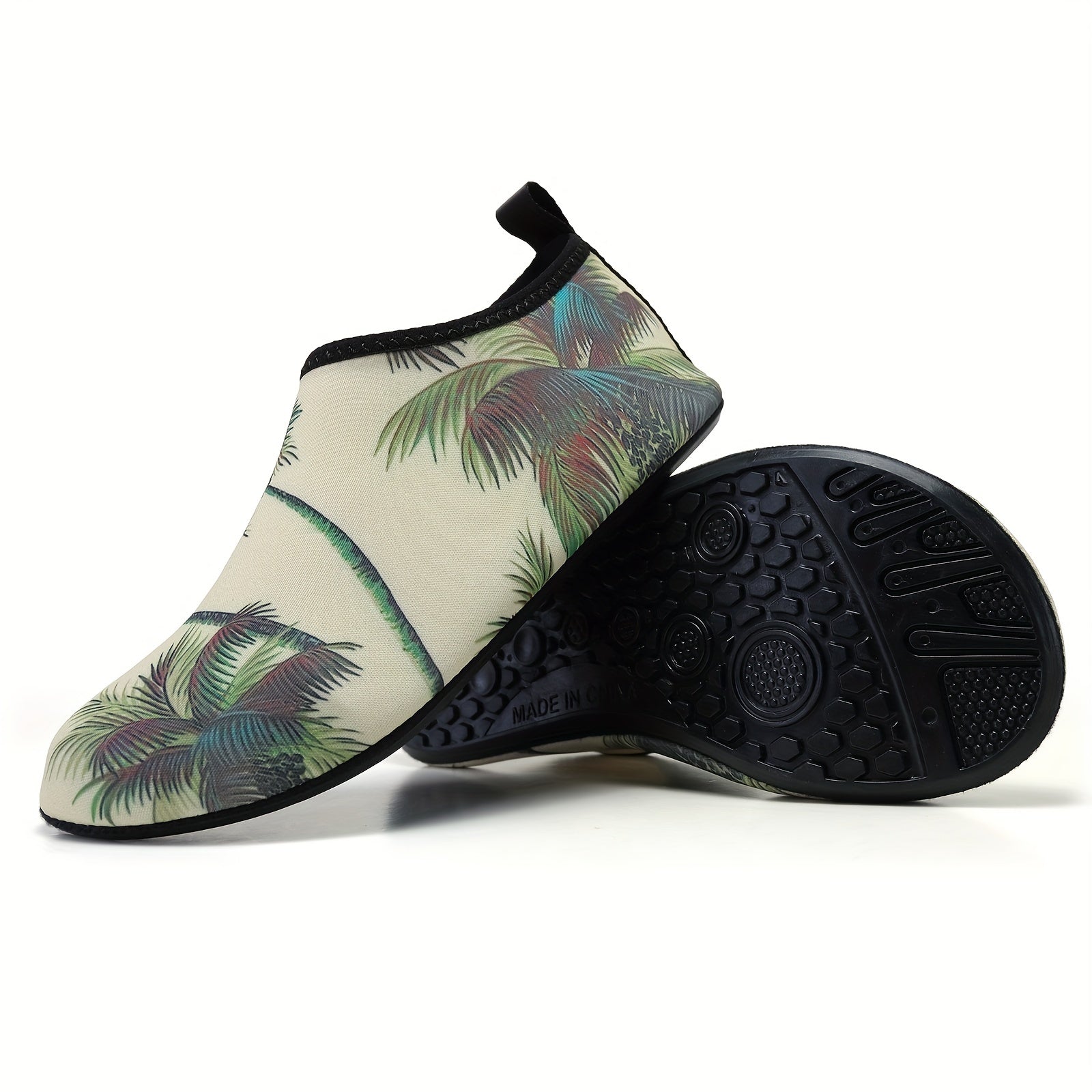 Men's Coconut Trees Slip On Water Shoes Summer Casual Outdoor Walking Shoes