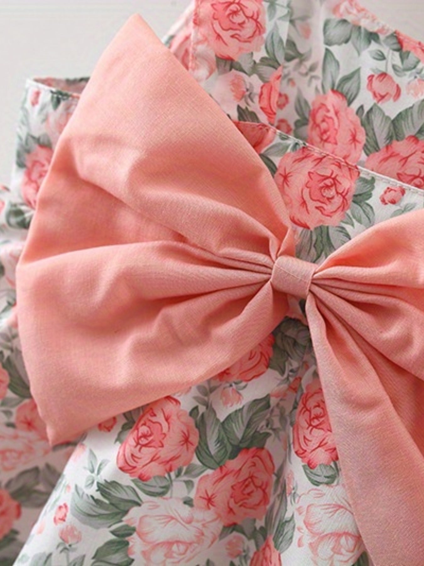Baby Girls Floral Bowknot Sleeveless Dress Princess Dresses Soft Comfortable