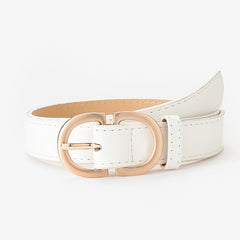 Leopard Belt Snake Print Thin PU Leather Waistband Metal Buckle
