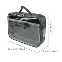 Set of 3 PVC Zipper Mesh Storage Bags for Toy Organization and More