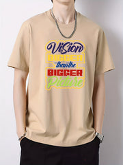 Men's Cotton Graphic Crew Neck Active T shirt Casual Comfy Tees