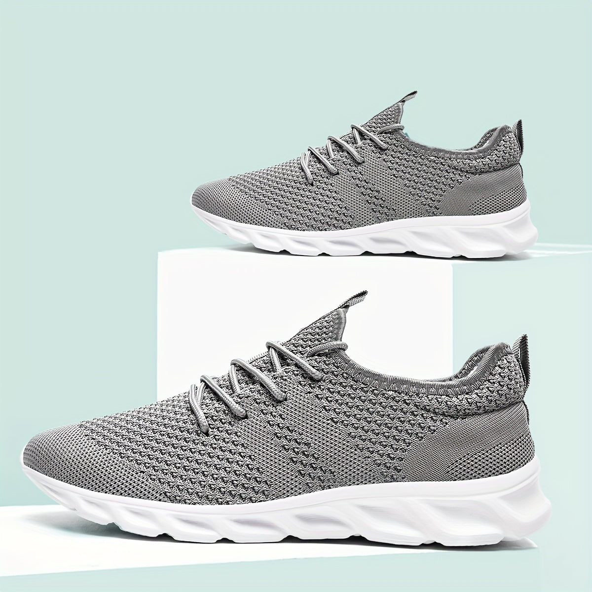 Men's Breathable Lace up Sneakers Outdoor Walking Shoes