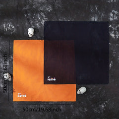 2pcs Halloween Bandana Ghost Print Neckerchief & Orange Square Scarf