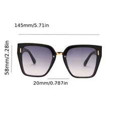 Men's Square Frame Driving Sunglasses + Leather Soft Bag