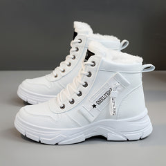 Women's Winter Snow Boots with Fleece Lining and Platform Sole