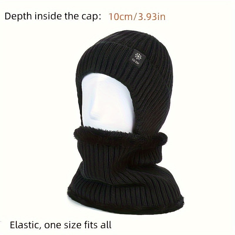 Winter Beanie & Scarf Set Knitted Hat For Men And Women