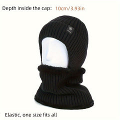 Warm Knitted Beanie Hat & Scarf Set for Men and Women