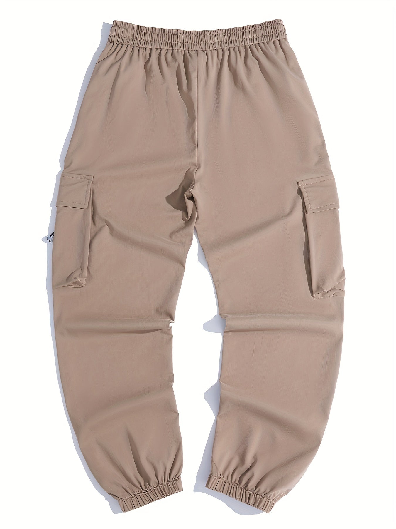 Men s Casual Flowers Print Drawstring Cargo Pants