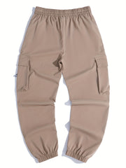 Men s Casual Flowers Print Drawstring Cargo Pants