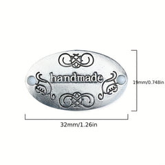 10pcs Retro Silvery Bronze Alloy Labels for DIY Clothes Hat Bag Sewing