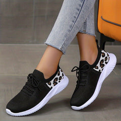 Leopard Print Sock Sneakers Lightweight Sports Shoes