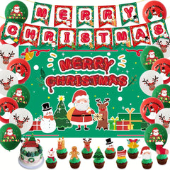 Christmas 12" Latex Balloon Elk Santa Claus Home Decoration