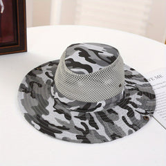 Summer Men's Bucket Hat Large Brim Camouflage Sun Hat